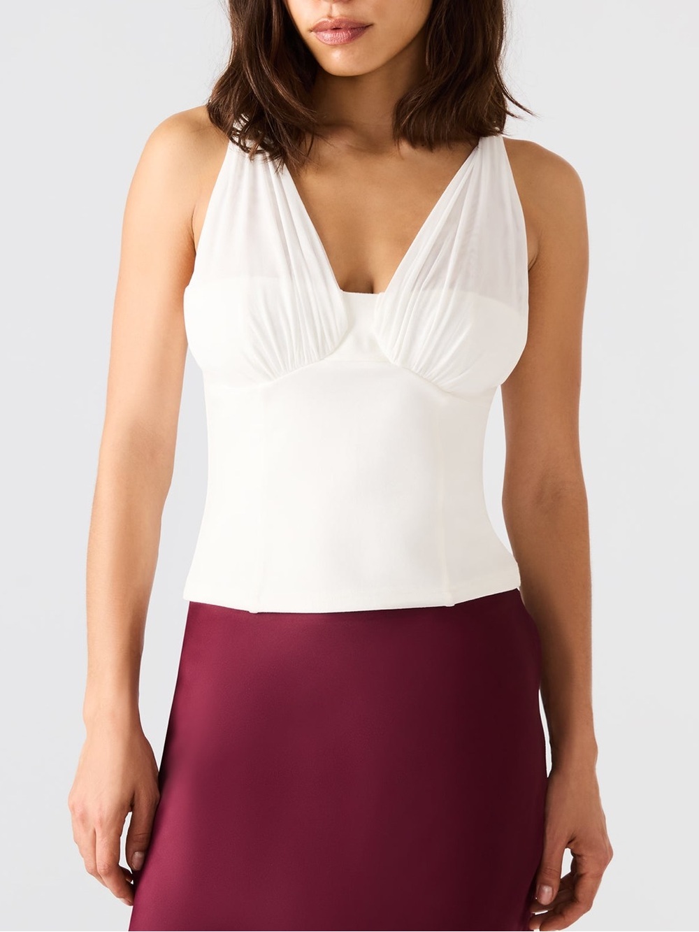 NWT Steve Madden Addisyn Top in Antique White Size Small